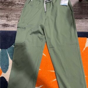 Women Olive scrub bottom Drawstring Pants